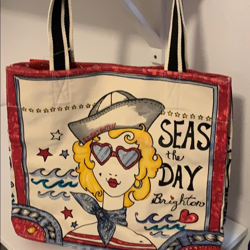Brighton “Seas the Day” Mermaid Canvas tote